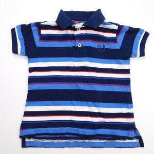 Chaps Polo Shirt Blue White Red Striped Baby Boy 12 Months 12M